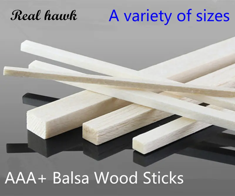 300Mm Long 2X2/3X3/4X4/5X5/6X6/7X7/8X8/9X9mm Square Long Wooden Bar Aaa+ Balsa Wood Sticks Strips For Airplane/Boat Model Diy 1