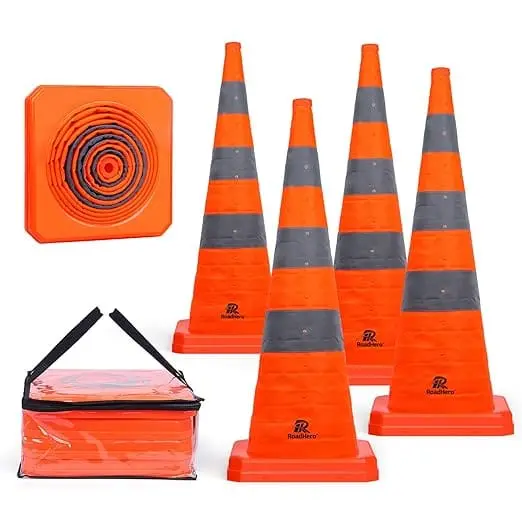 36" Traffic Reflective Safety Cone 1