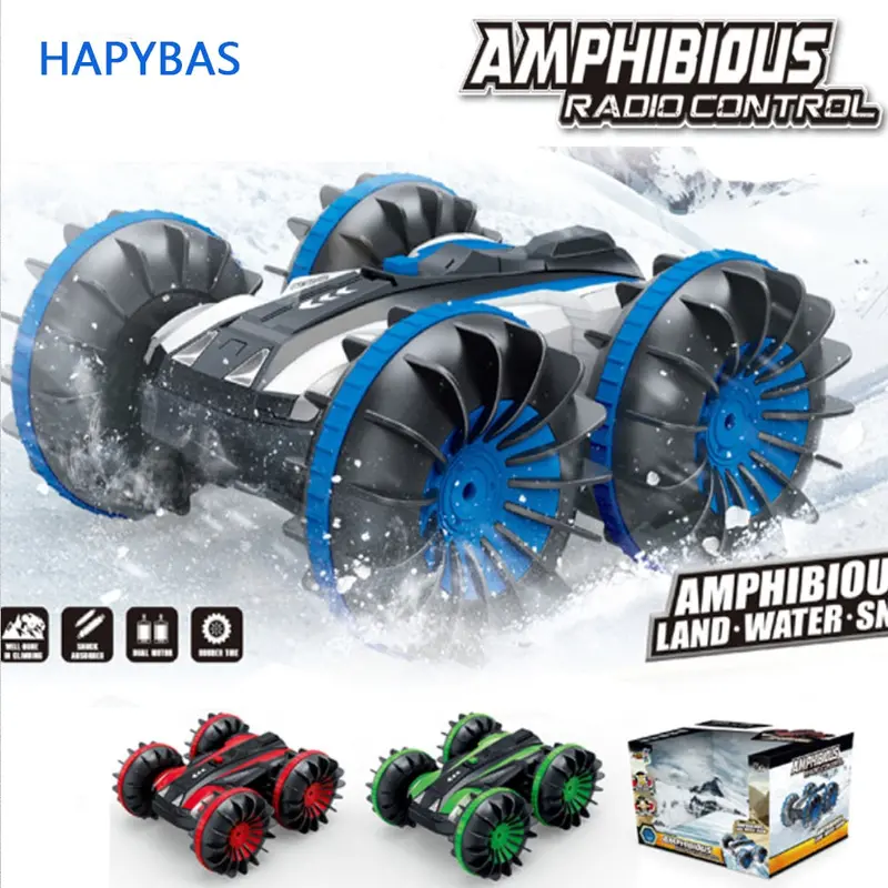 360 Rotate Remote Control Car Rc Stunt Car 2 Sides Waterproof Driving On Water And Land Amphibious Electric Toys For Children 1