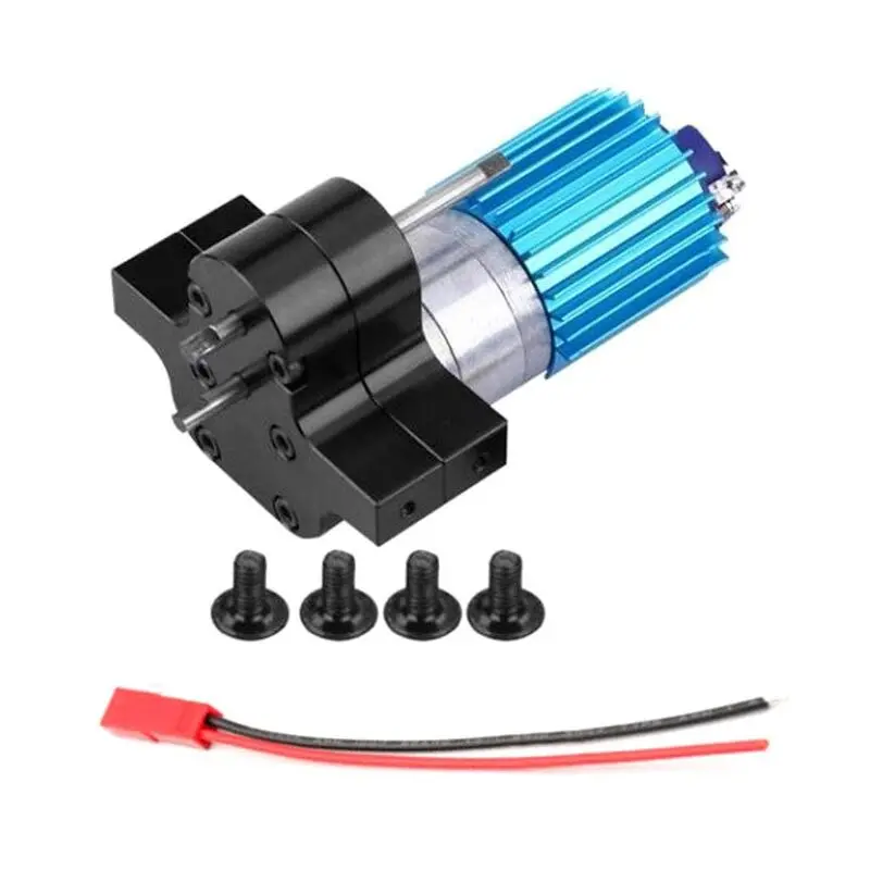 370 Brushed Motor With Alloy Heat Sink Gear Box Set For Wpl Henglong C14 C24 B14 B24 B16 B36 4X4 6X6 Upgraded Parts 634F 1