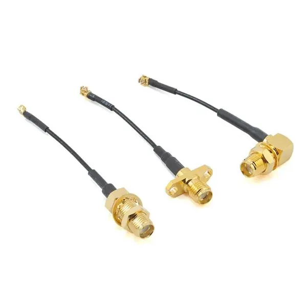 3Pcs 50Mm Immersionrc Tramp Hv Accessory Pack U.Fl To Sma Female Connector Adapter Cable 1