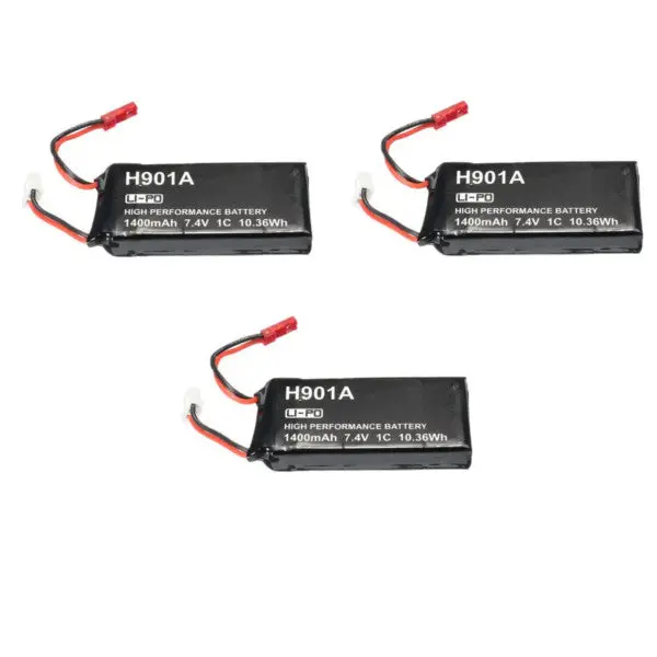 3Pcs 7.4V 1400Mah Lipo Battery For Hubsan H501s H502s H109s H901a Transmitter 1