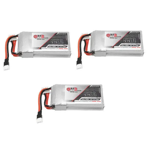 3Pcs Gaoneng Gnb 7.4V 550Mah 50C Lipo Battery White Plug 1