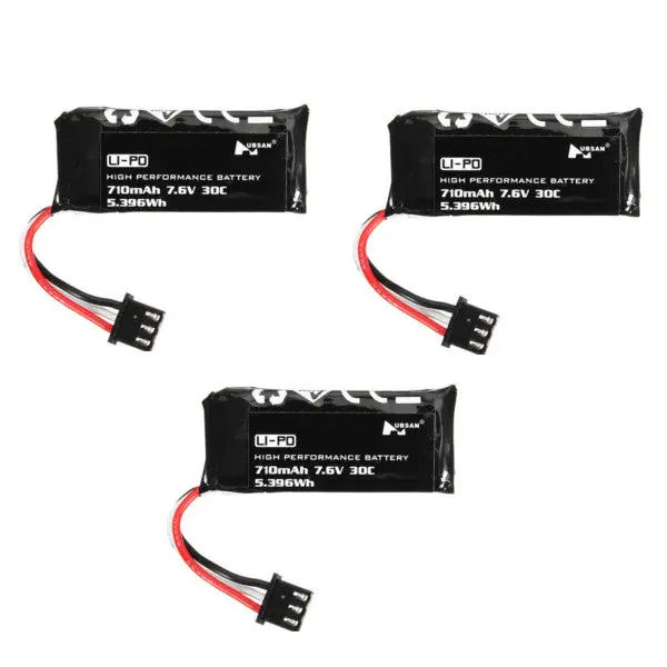 3Pcs Hubsan H122d Rc Quadcopter Spare Parts 7.6V 710Mah Li-Po Battery H122d-16 1