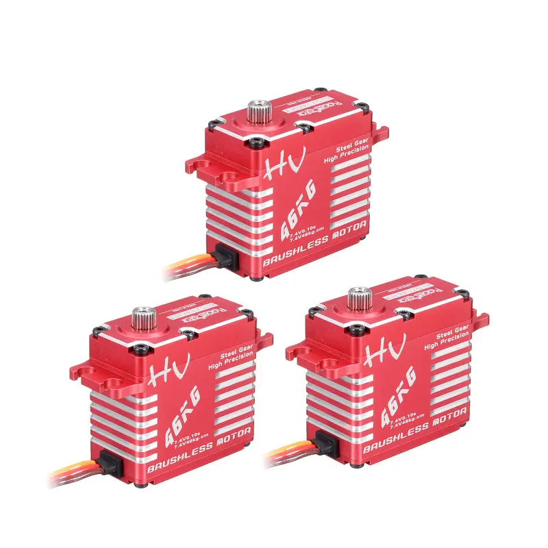 3Pcs Racerstar Bl7146hv 180° 46Kg Brushless Metal Gear Digital Servo For Rc Airplane Car Robot 1