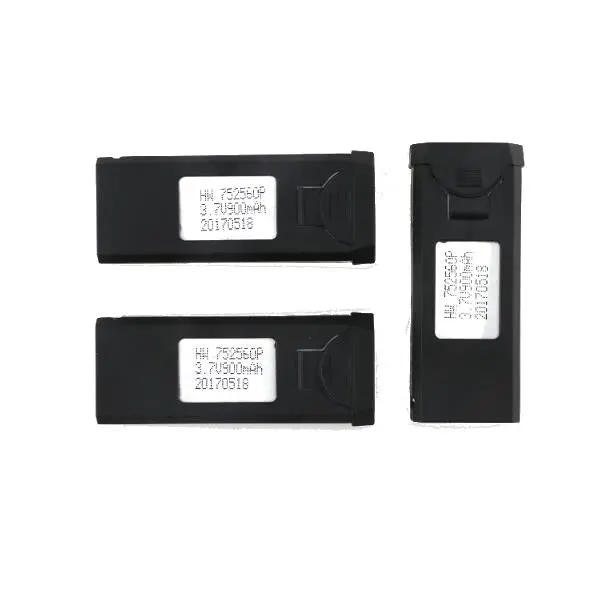 3Pcs Visuo Xs809hw Xs809w Battery 3.7V 900Mah 30C Lipo Battery 1