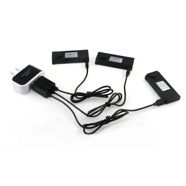 3X Visuo Xs809hw Xs809w Battery Charger Set 3.7V 900Mah 30C Lipo Battery 1