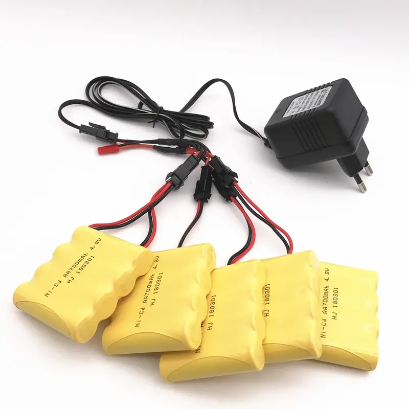 4.8V 700Mah Ni-Cd Battery With 5 In 1 Charger For Remote Control Toys Lighting Electric Tool Aa Group Rc Toys Battery Group 1