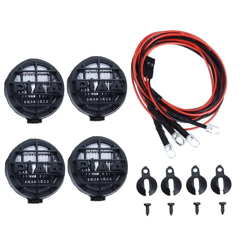 4 Led White Light With Lampshade For 1/10 Traxxas Hsp Rc Crawler Accessory Rc Car Parts 3