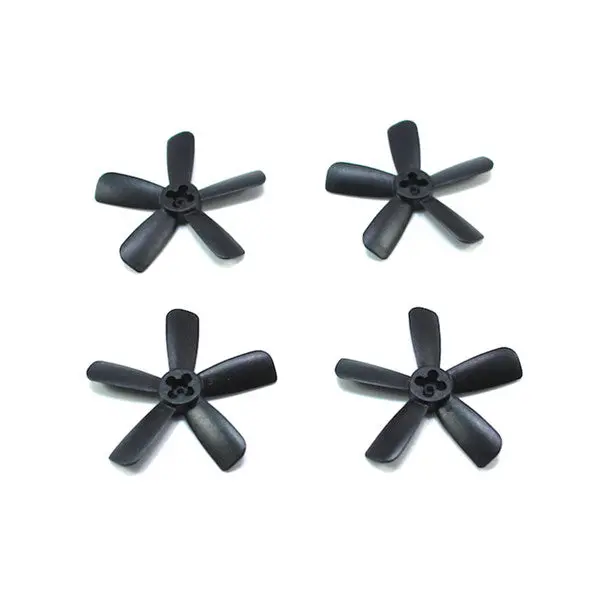 4 Pairs Lx1836 1.8 Inch 45Mm 5-Blade Propeller 1.5Mm Mounting Hole For Rc Drone 0806 0905 1104 Motor (Black) 1