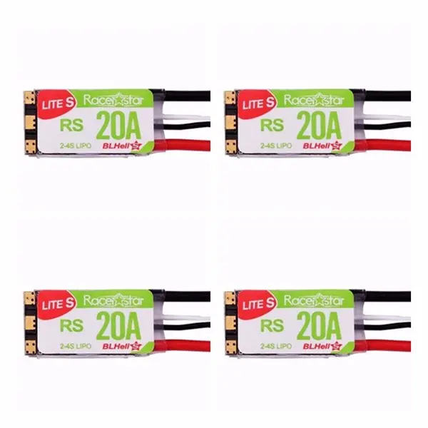 4 Pcs Racerstar Rs20a Lites 20A Blheli_S 16.5 Bb2 2-4S Brushless Motor Support Dshot600 For Rc Racing Drone 1