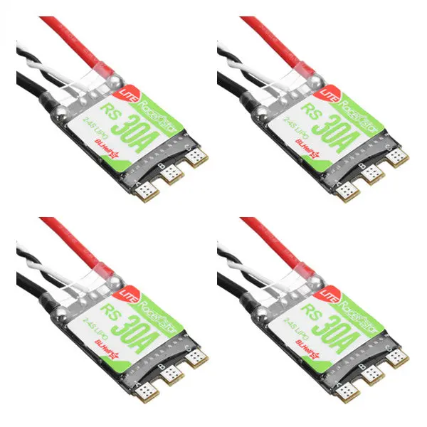 4 Pcs Racerstar Rs30a Lite 30A Blheli_S 16.5 Bb1 2-4S Brushless Esc Support Dshot150 Dshot300 For Rc Drone 1