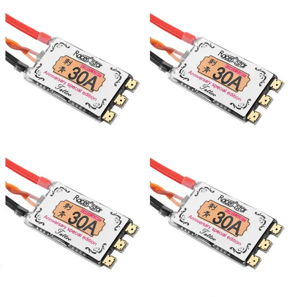 4 Pcs Racerstar Tattoo 30A Blheli_32 2-4S Brushless Esc Dshot1200 For Rc Fpv Racing Drone 1