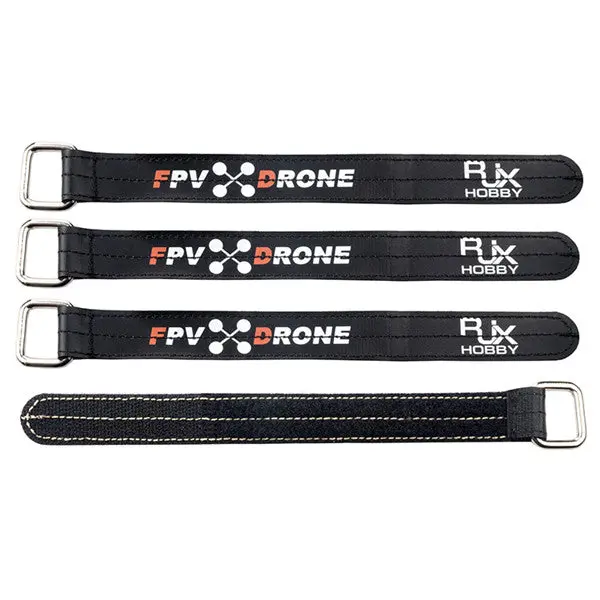 4 Pcs Rjx Magic Tie Down Anti Skid Battery Strap With Metal Clasp For Rc Drone Battery 1