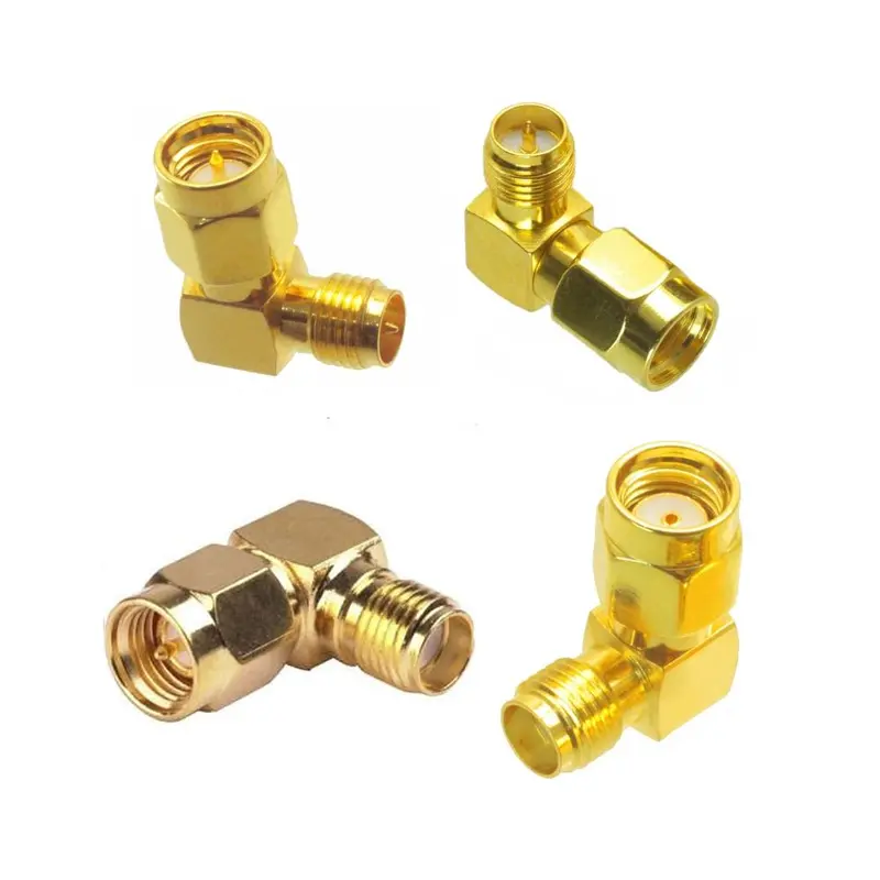 4 Pcs Whole Set Right Angle Sma Rp-Sma Antenna Connector Male Female Adapter All In One Combo Whole Set Diy Accessories For Rc Model Racing Drone Fpv System 1