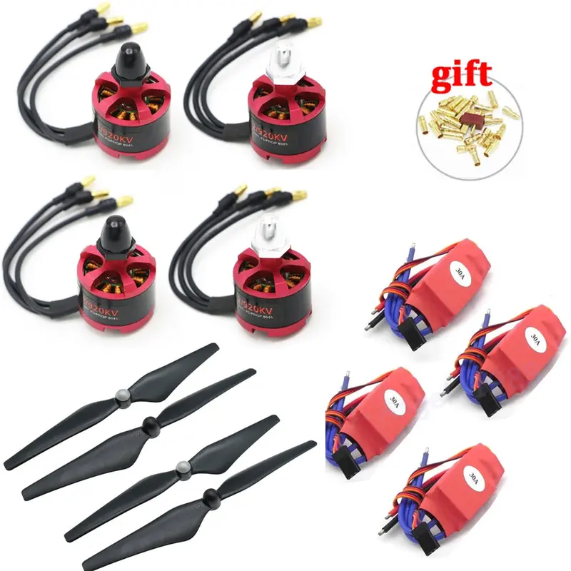 4 Set 2212 920Kv Cw Ccw Brushless Motor + 30A Simonk Esc W/ 5V 2A Bec + 9450 Prop For F450 F500 F550 Phantom 2 3 Drone 1