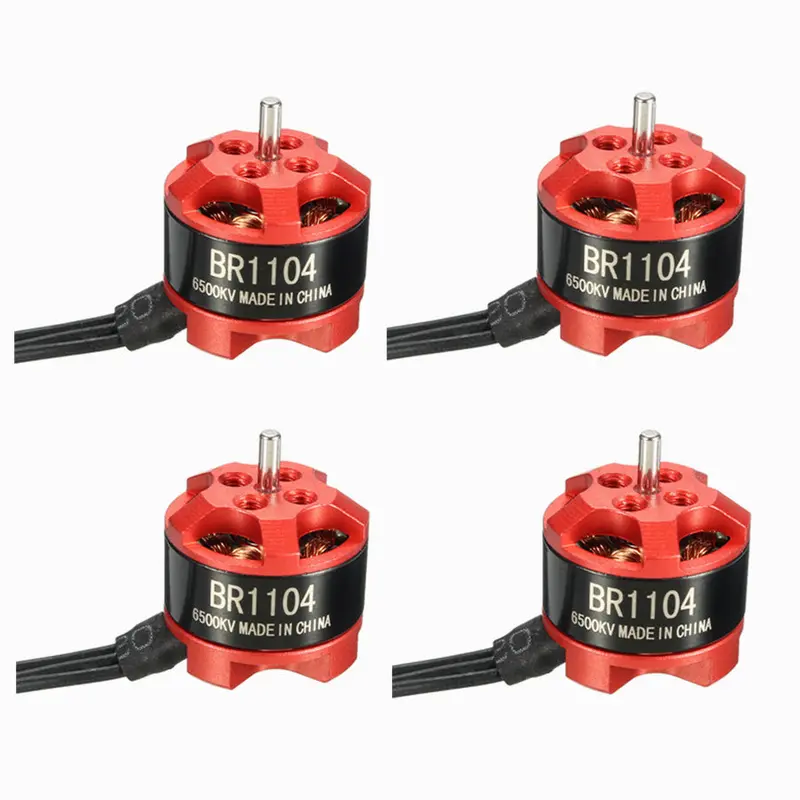 4 X Racerstar Racing Edition 1104 Br1104 6500Kv 1-2S Brushless Motor For 100 120 150 For Rc Drone Fpv Racing 1
