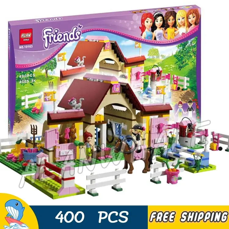 400Pcs Friends Heartlake City Stables Mia Farm Horse 10163 Model Building Blocks Assemble Children Toys Compatible With Legoing 1