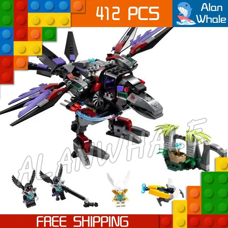 412Pcs Razar's Chi Raider Crow Mini Temple 10060 Assembling Model Amazing Rizzo Ewar Building Blocks Boys Compatible With Lego 1