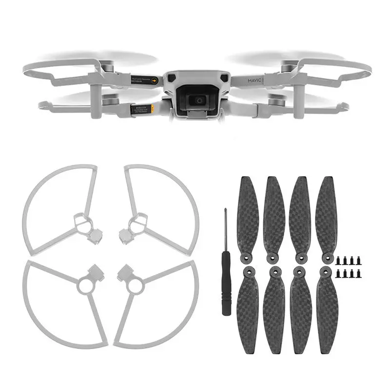 4726F Carbon Fiber Foldable Propeller Blade Set With Props Guard Protection Cover For Dji Mavic Mini Rc Drone 1