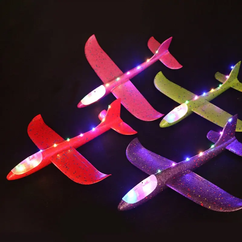 48Cm Airplane Foam Toys Light Flying Mini Foam Throwing Glider Inertia Diy Aircraft Toy Hand Launch Airplane Model Toys 1