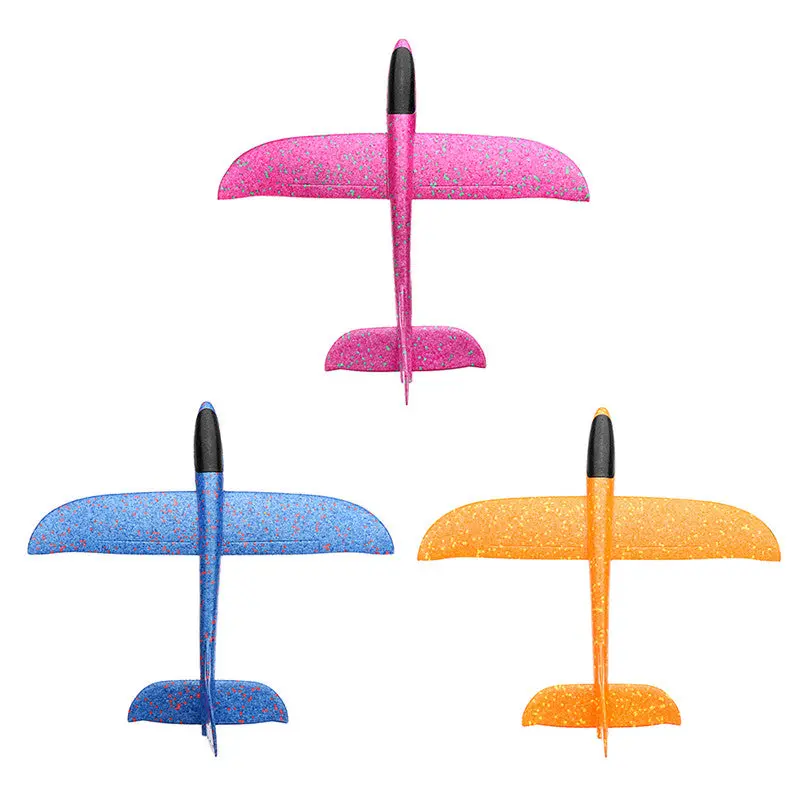 48Cm Big Size Hand Launch Throwing Hand Throw Planes Inertial Foam Epp Airplane Toy Children Plane For Kids Blue Purple Pink 2
