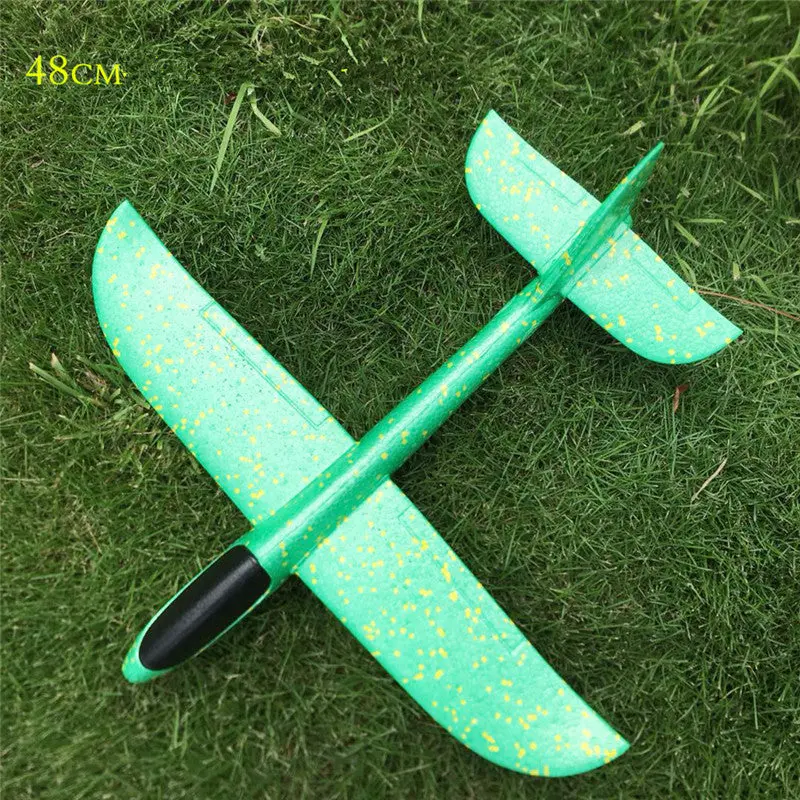 48Cm Big Size Hand Launch Throwing Hand Throw Planes Inertial Foam Epp Airplane Toy Children Plane For Kids Blue Purple Pink 2