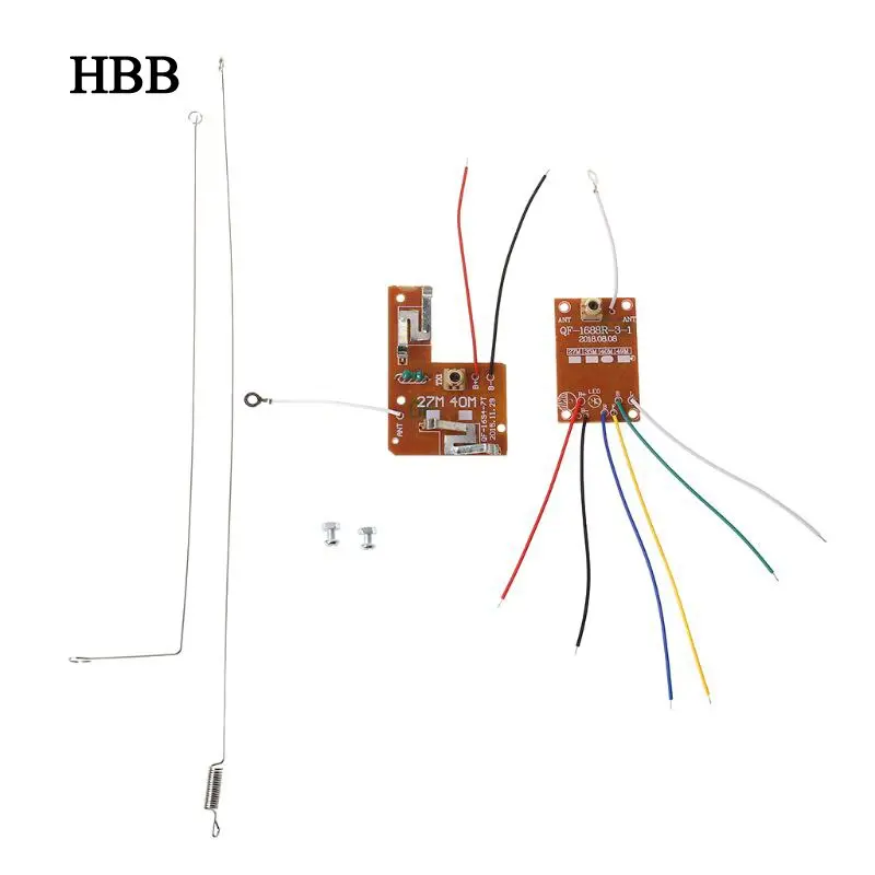 4Ch Rc Remote Control 27Mhz Circuit Pcb Transmitter And Receiver Board With Antenna Radio System For Car Truck Toy 1