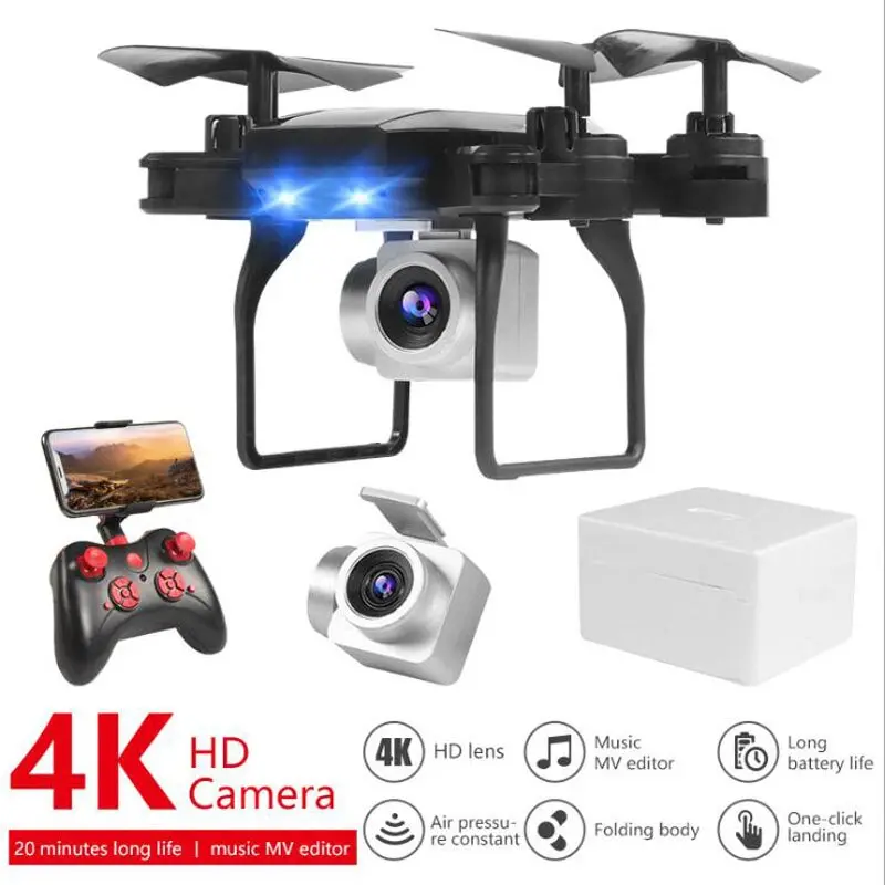 4K Dron Hd Camera Long Battery Life Rc Helicopter Wifi Fpv Quadcopter Altitude Kid's Toys Zino Pro Profissional Drones Eachine 1