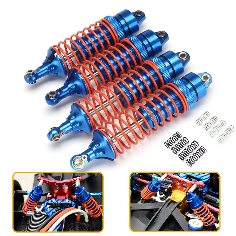 4Pc Front Rear Aluminum Shock Absorber +8Pc Springs For Traxxas Slash Vxl 4X4 2Wd Xl5 Rc Car Parts 1