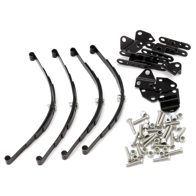 4Pcs 1/10 Leaf Springs Set Highlift Chassis For 1/10 D90 Rc Crawler Car Parts Black 1