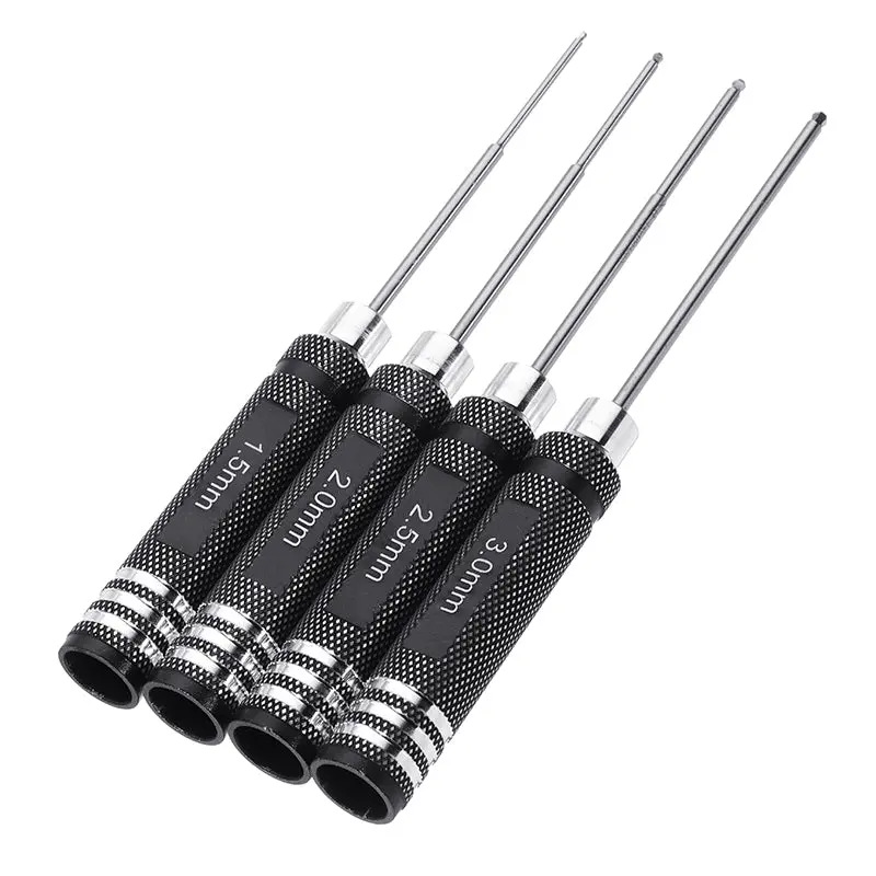 4Pcs 1.5/2.0/2.5/3.0Mm Ball Head Screwdriver Tool Set For Rc Model 1