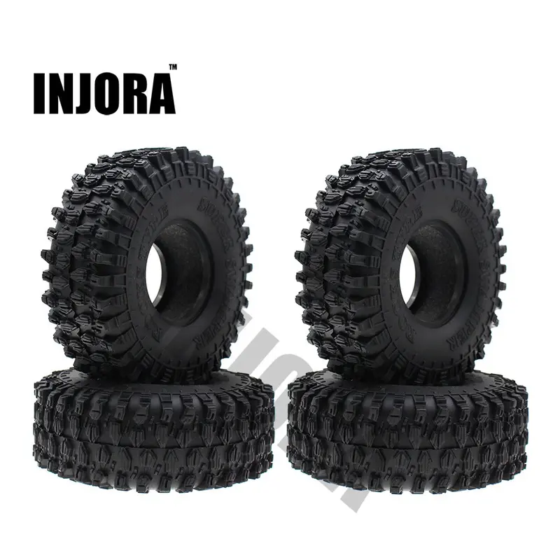 4Pcs 120Mm 1.9" Rubber Rocks Tyres / Wheel Tires For 1:10 Rc Rock Crawler Axial Scx10 90047 D90 D110 Tf2 Traxxas Trx-4 1