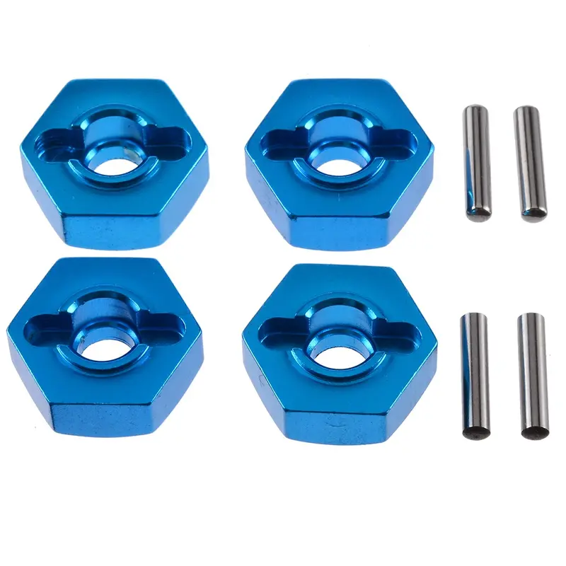 4Pcs 12Mm Aluminum Wheel Hex Nut With Pins Drive Hubs 4P Hsp 102042 1/10 Upgrade Parts For 4Wd Rc Car Himoto 1