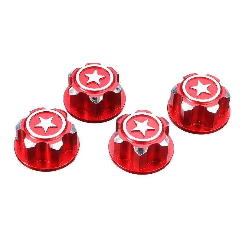 4Pcs 17Mm Dustproof Non Slip Hex Wheel Nut For X-Maxx Summit 1/8 Rc Car Vehicles Parts 1