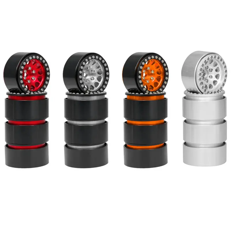 4Pcs Aluminum Alloy 1.9 Inch Rc Car Wheel Hub Rims For 1/10 Rc Crawler Axial Scx10 Scx10 Ii 90046 Trx4 D90 1