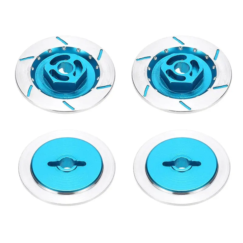 4Pcs Aluminum Alloy Brake Disc Wheel Rim Box Metal Hex Adapter 12Mm For Rc 1/10 Car Hsp Fly Fish Buggy Truck 94123 94122 D4 Cs 1
