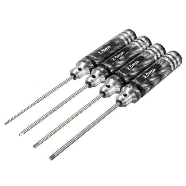 4Pcs Azlrc Onerc Hex Driver H1.5/H2.0/H2.5/H3 Screwdriver Tool Set Black 1
