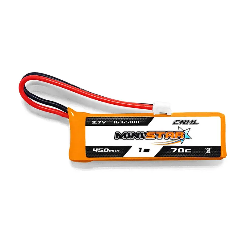 4Pcs Cnhl Ministar 450Mah 3.7V 1S 70C Lipo Battery With Ph 2.0 For Emax Tinyhawk 1