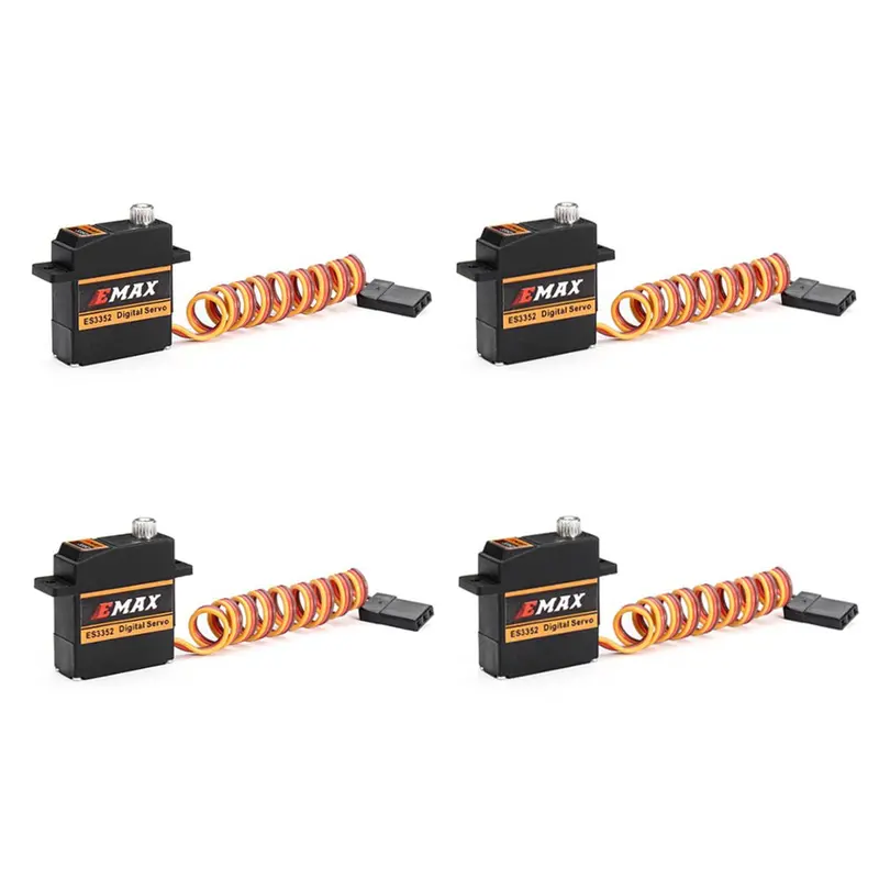 4Pcs Emax Es3352 12.4G Mini Metal Gear Digital Servo For Rc Airplane 1