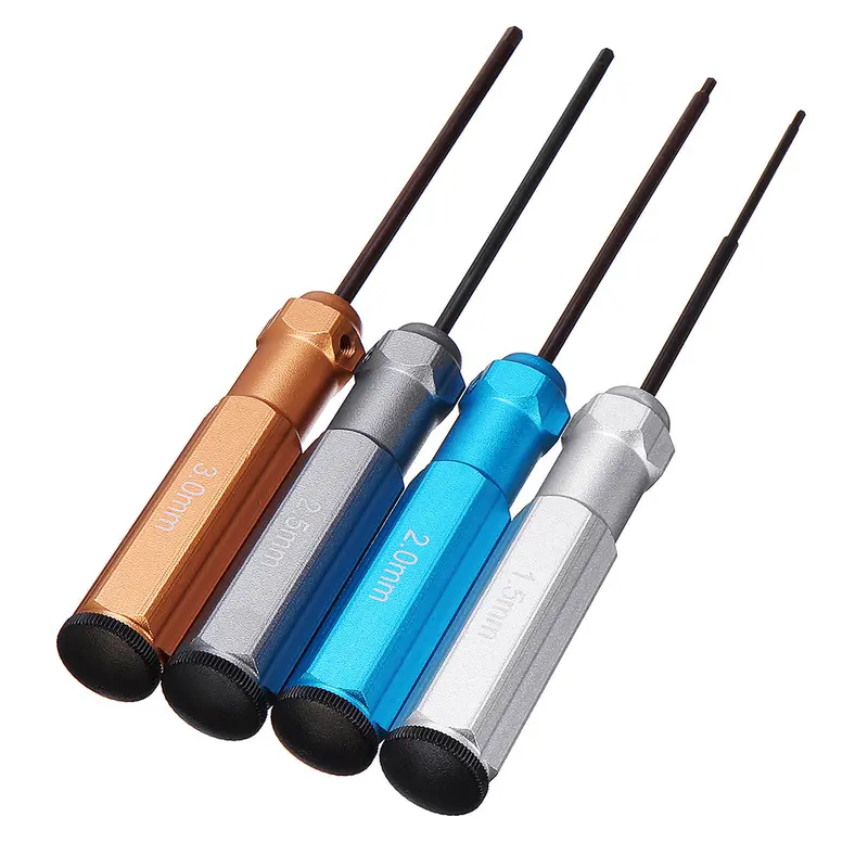 4Pcs Hex Screwdriver 1.5/2.0/2.5/3.0Mm Colorful Repair Tool Kit Set For Rc Models 1