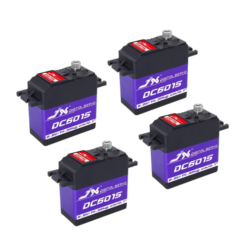 4Pcs Jx Dc6015 14.32Kg Dc Metal Gear High Torque Standard Angle Digital Servo For Rc Model Transmitter Radio 1
