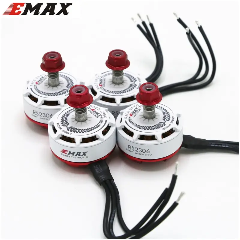 4Pcs/Lot Emax Rs2306 2400Kv 2550Kv 2750Kv Motor For Fpv Racer Quadcopter Kvadrokopter Rc Drone Aircraft White 1