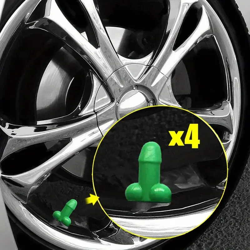 4Pcs Prank Penis Tire Caps. 1