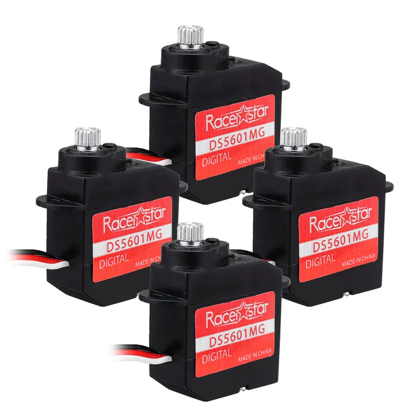 4Pcs Racerstar Ds5601mg 120° 5.6G Coreless Metal Gear Micro Digital Servo For Rc Airplane 0.89Kg 0.10Sec 1