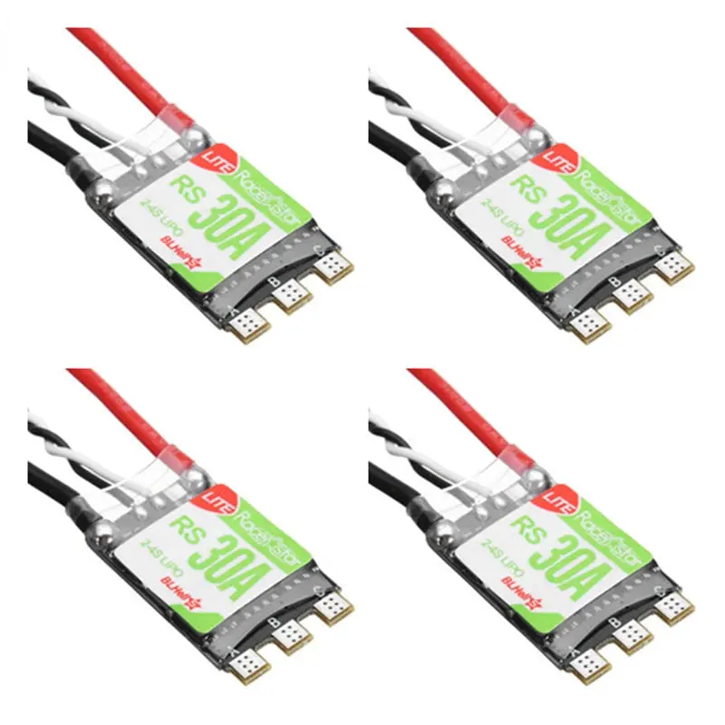 4Pcs Racerstar Rs30a Lite 30A Blheli_S Bb1 2-4S Brushless Esc Support Oneshot42 For Rc Fpv Racing Drone Multirotor Part Diy Accs 1