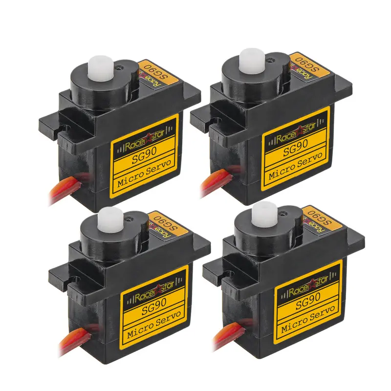 4Pcs Racerstar Sg90 9G Micro Plastic Gear Analog Servo For Rc Helicopter Airplane Robot 1