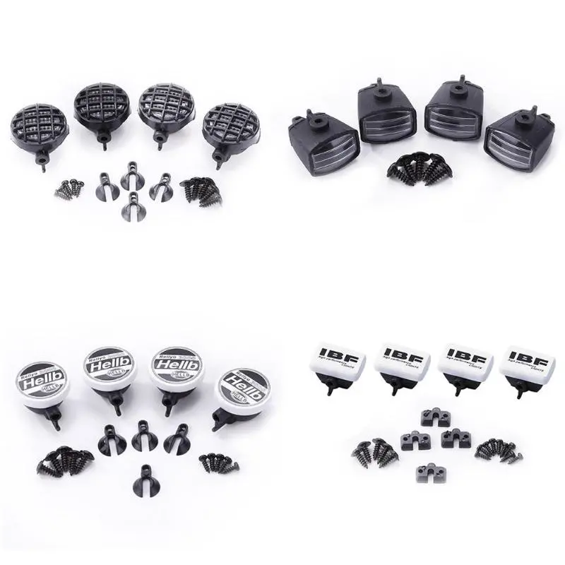 4Pcs Rc Car Led Light Cover Lampshade For 1:10 Tamiya Hsp Lampshade For Axial Scx10 D90 Trx-4 Rc Climbing Car Parts Accessories 1