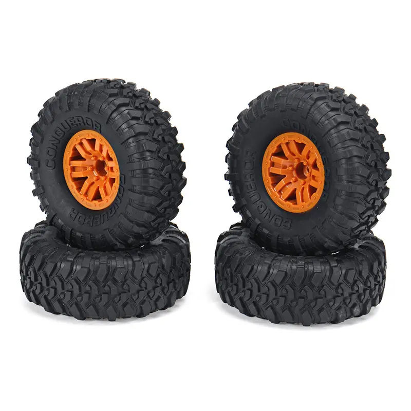 4Pcs Rc Car Tires & Wheels Rims For Hb Toys Zp1001 1/10 Rc Vehicles Spare Parts 1