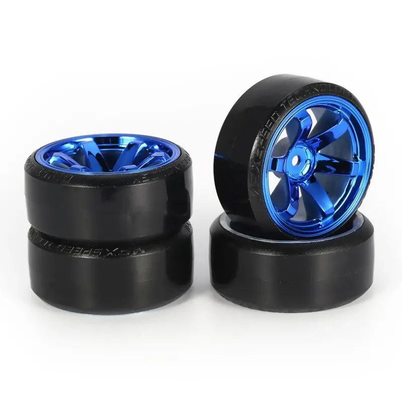 4Pcs Rc Drifting Car Tire Set Hard Plastic Hard Tyre Set For Traxxas Hsp Tamiya Hpi On-Road Vehicle Drifting Rc Car Toys Parts 2